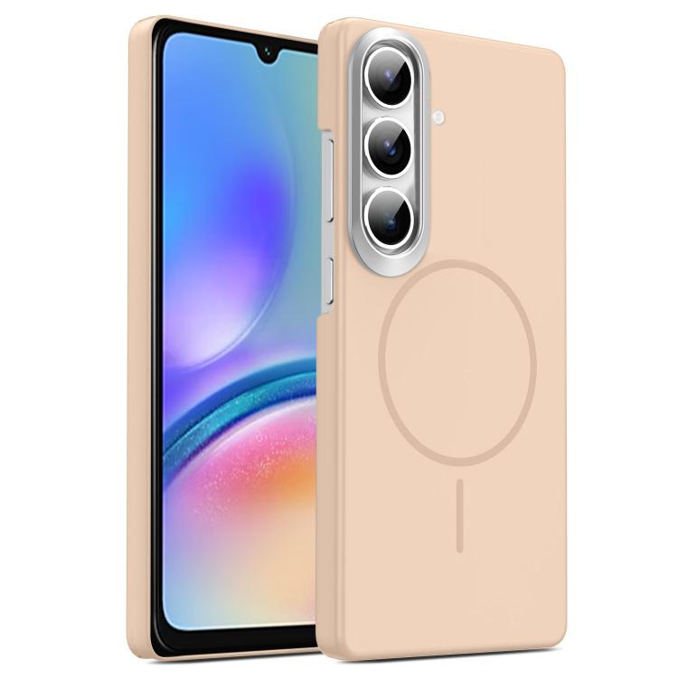 For Samsung Galaxy A05s Gold Armor PC Thin Circle MagSafe Shockproof Phone Case