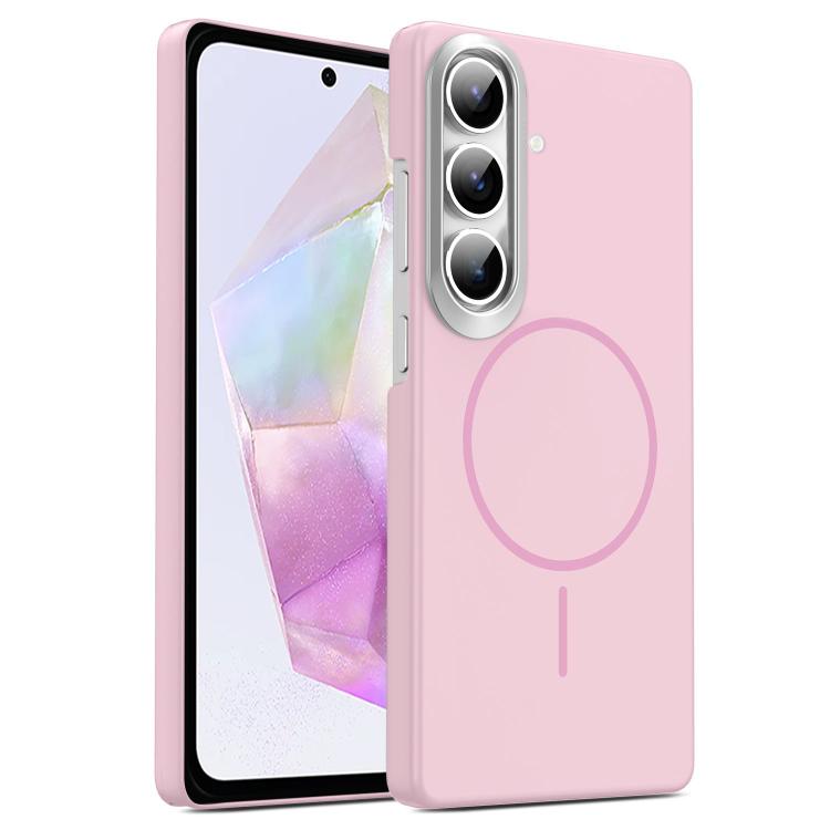 For Samsung Galaxy A35 5G Gold Armor PC Thin Circle MagSafe Shockproof Phone Case