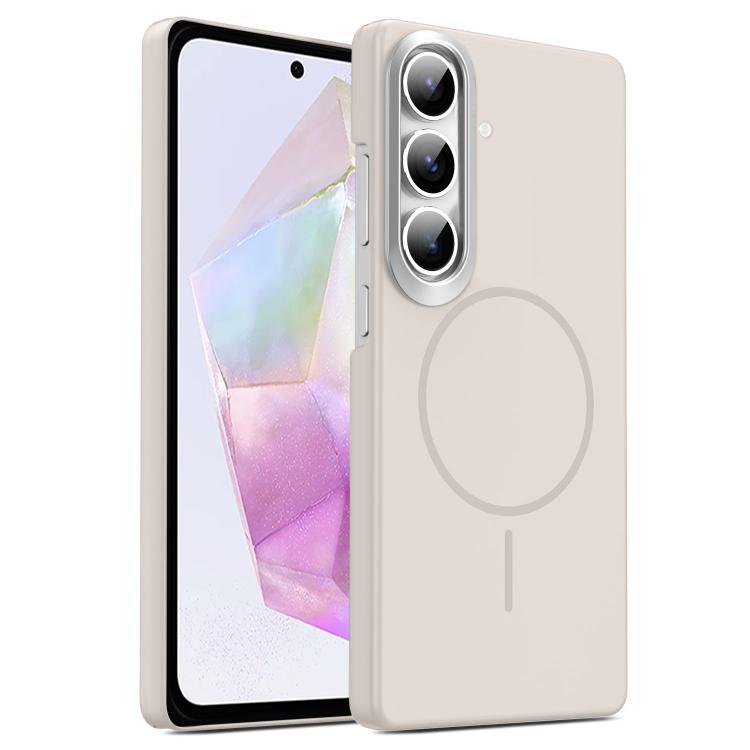 For Samsung Galaxy A35 5G Gold Armor PC Thin Circle MagSafe Shockproof Phone Case