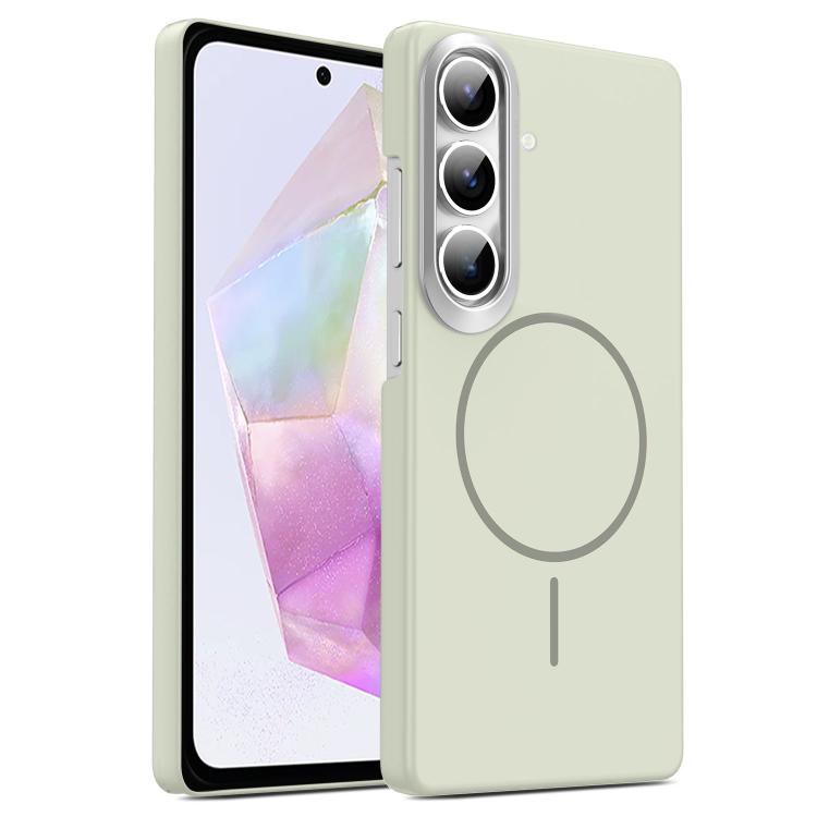 For Samsung Galaxy A35 5G Gold Armor PC Thin Circle MagSafe Shockproof Phone Case