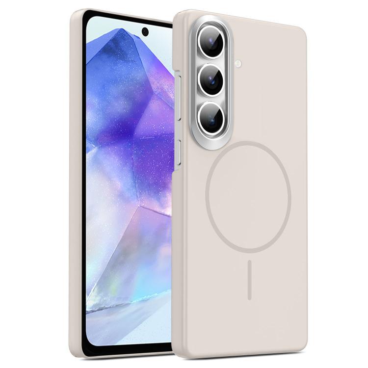 For Samsung Galaxy A55 5G Gold Armor PC Thin Circle MagSafe Shockproof Phone Case
