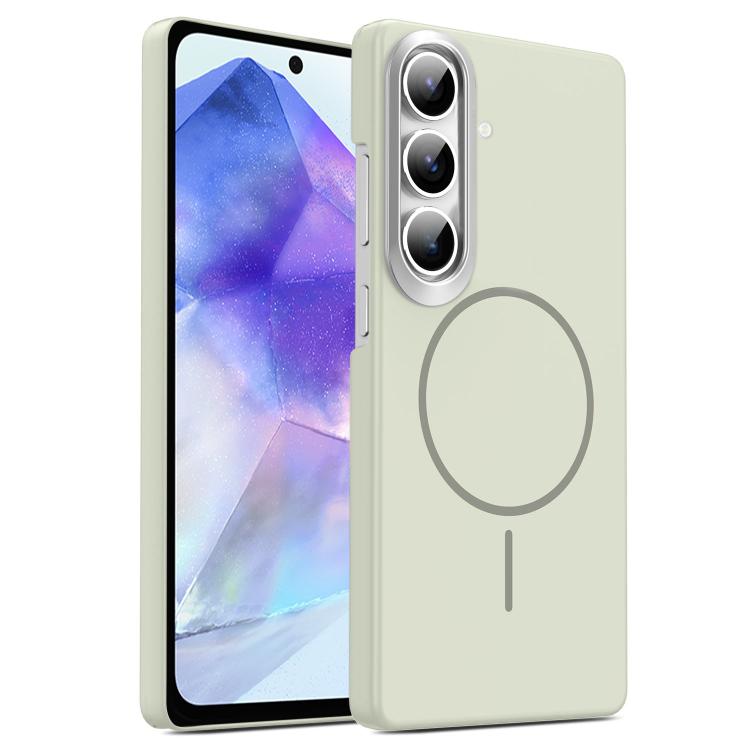 For Samsung Galaxy A55 5G Gold Armor PC Thin Circle MagSafe Shockproof Phone Case