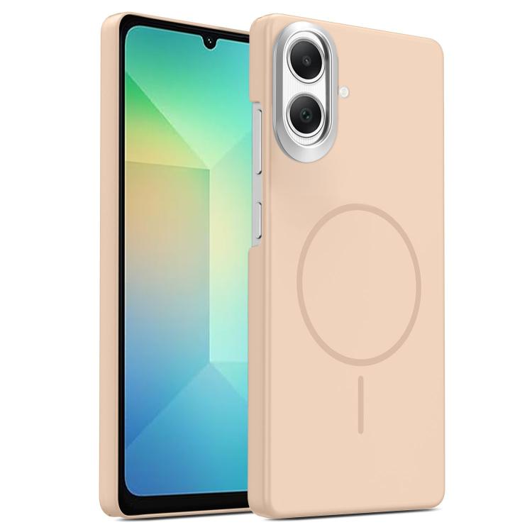 For Samsung Galaxy A06 4G Gold Armor PC Thin Circle MagSafe Shockproof Phone Case