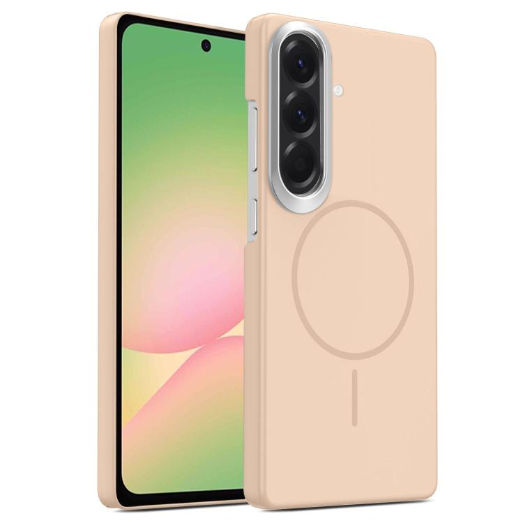 For Samsung Galaxy A56 5G Gold Armor PC Thin Circle MagSafe Shockproof Phone Case
