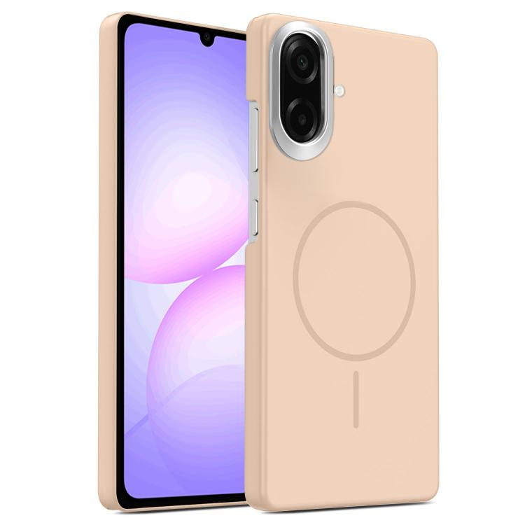 For Samsung Galaxy A07 5G Gold Armor PC Thin Circle MagSafe Shockproof Phone Case