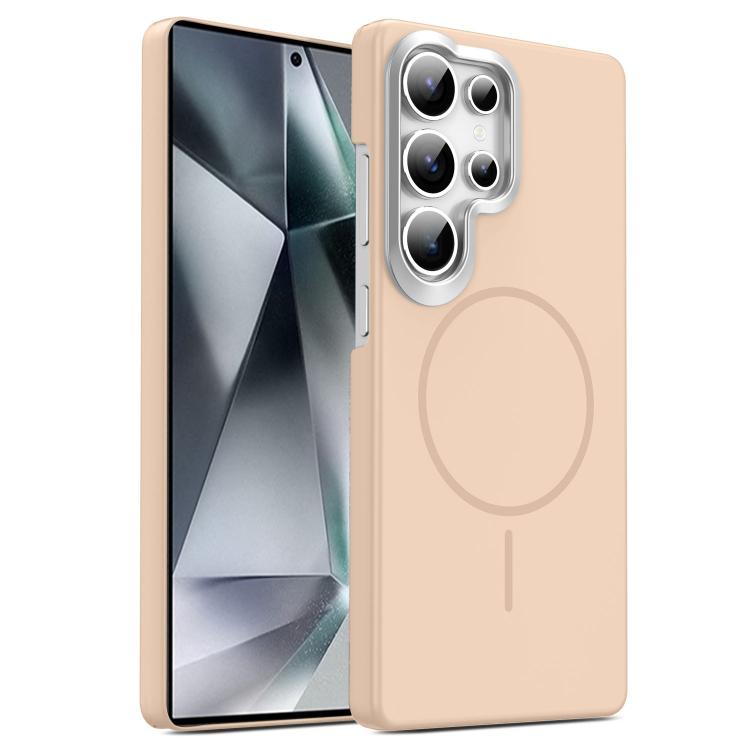 For Samsung Galaxy S26 Ultra 5G Gold Armor PC Thin Circle MagSafe Shockproof Phone Case
