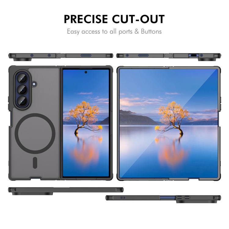 For Samsung Galaxy Z Fold7 ENKAY Hat-Prince MagSafe Matte Translucent Shockproof Phone Case with Large Arc Edge Film