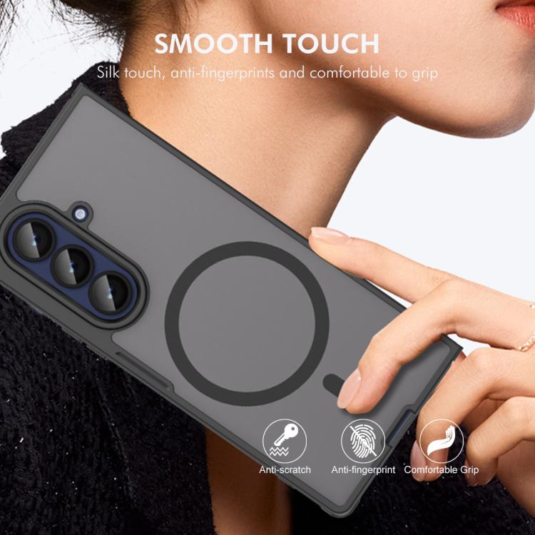 For Samsung Galaxy Z Fold7 ENKAY Hat-Prince MagSafe Matte Translucent Shockproof Phone Case with Large Arc Edge Film