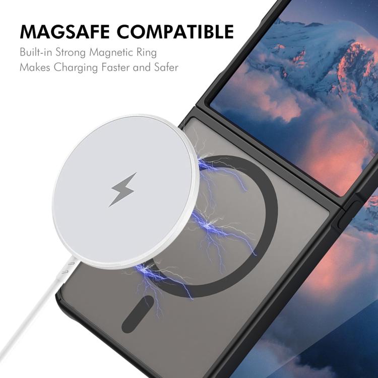 For Samsung Galaxy Z Flip7 ENKAY Hat-Prince MagSafe Matte Translucent Shockproof Phone Case with Large Arc Edge Film