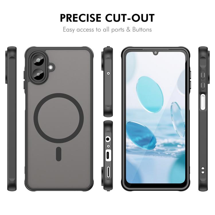 For Samsung Galaxy A07 4G ENKAY Hat-Prince MagSafe Matte Translucent Shockproof Phone Case with Large Arc Edge Film