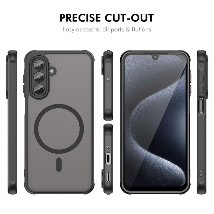 For Samsung Galaxy A17 5G ENKAY Hat-Prince MagSafe Matte Translucent Shockproof Phone Case with Large Arc Edge Film