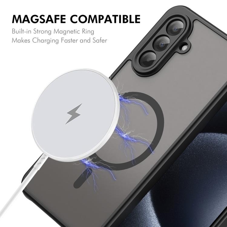 For Samsung Galaxy A17 5G ENKAY Hat-Prince MagSafe Matte Translucent Shockproof Phone Case with Large Arc Edge Film