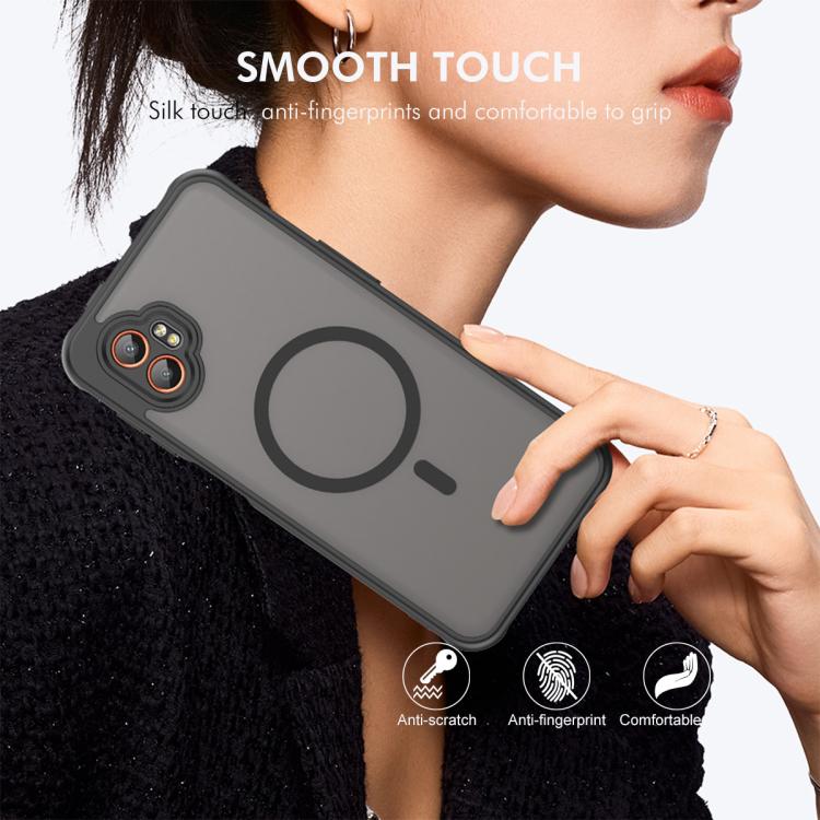 For Samsung Galaxy Xcover7 Pro ENKAY Hat-Prince MagSafe Matte Translucent Shockproof Phone Case with Large Arc Edge Film