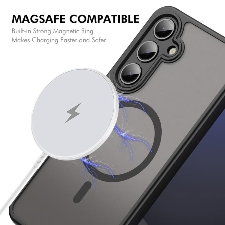 For Samsung Galaxy S25 FE 5G ENKAY Hat-Prince MagSafe Matte Translucent Shockproof Phone Case with Large Arc Edge Film