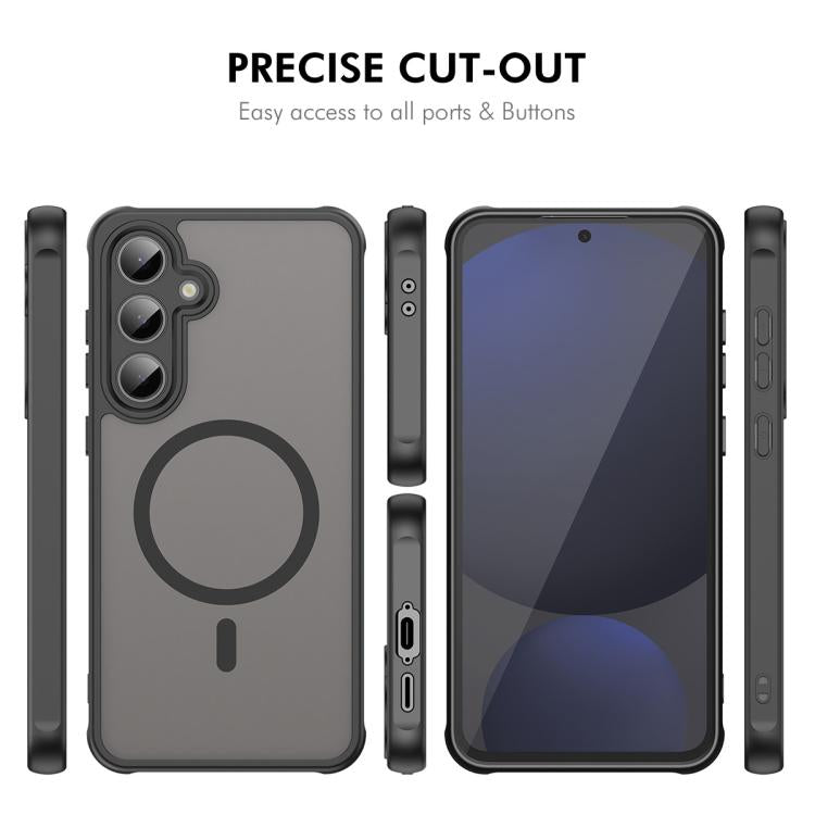 For Samsung Galaxy S25 FE 5G ENKAY Hat-Prince MagSafe Matte Translucent Shockproof Phone Case with Large Arc Edge Film