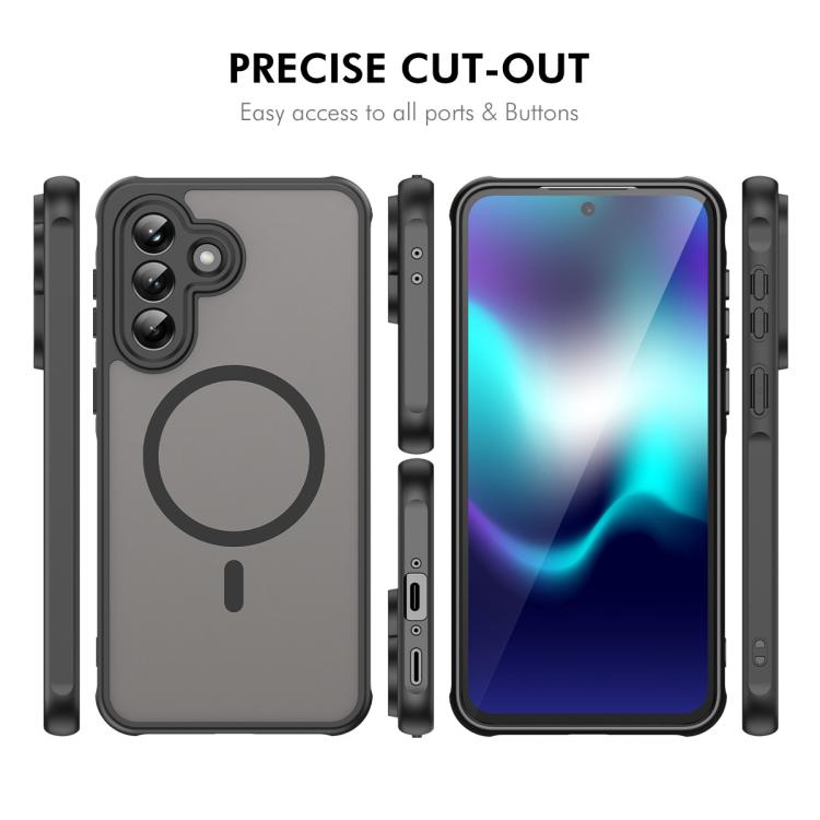 For Samsung Galaxy A37 5G ENKAY Hat-Prince MagSafe Matte Translucent Shockproof Phone Case with Large Arc Edge Film
