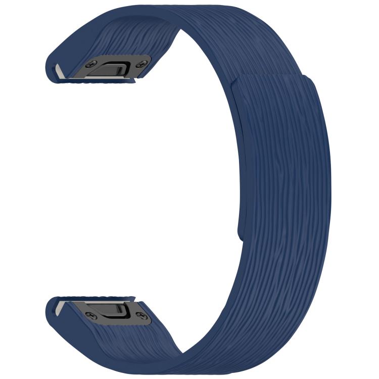 For Garmin 26mm Vertical Striped Magnetic Silicone Quick Release Watch Band
