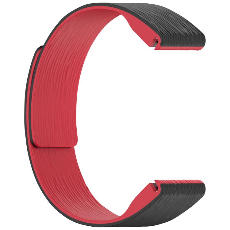 For Garmin 22mm Vertical Striped Magnetic Silicone Quick Release Watch Band