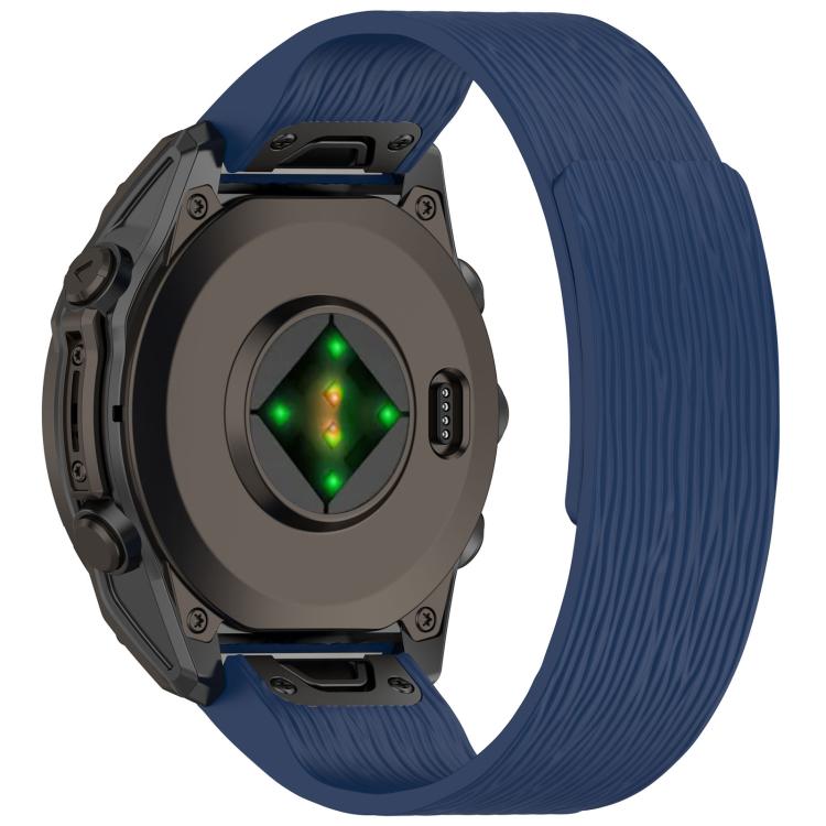 For Garmin 22mm Vertical Striped Magnetic Silicone Quick Release Watch Band