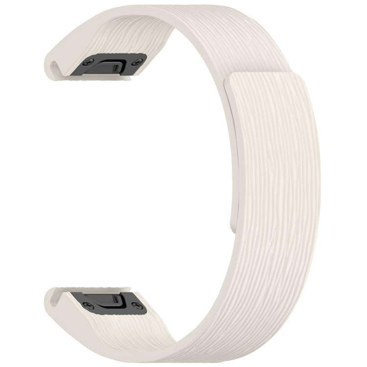For Garmin 22mm Vertical Striped Magnetic Silicone Quick Release Watch Band