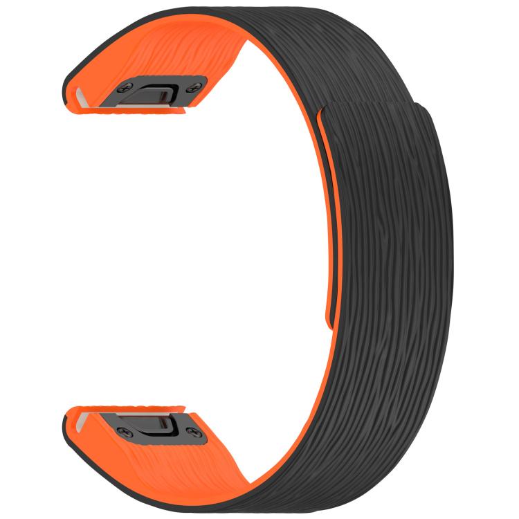 For Garmin 20mm Vertical Striped Magnetic Silicone Quick Release Watch Band