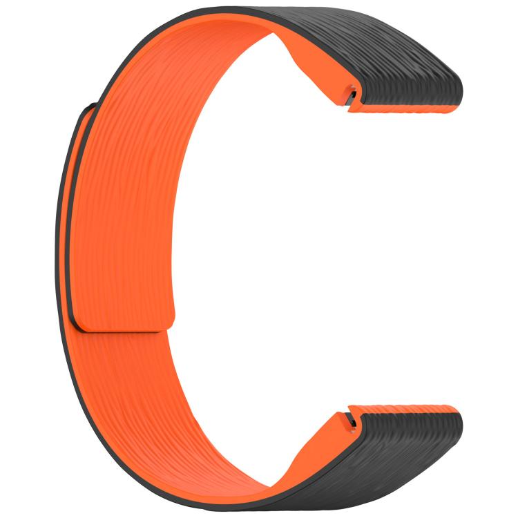 For Garmin 20mm Vertical Striped Magnetic Silicone Quick Release Watch Band