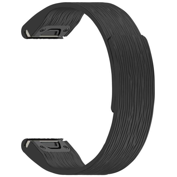 For Garmin 20mm Vertical Striped Magnetic Silicone Quick Release Watch Band