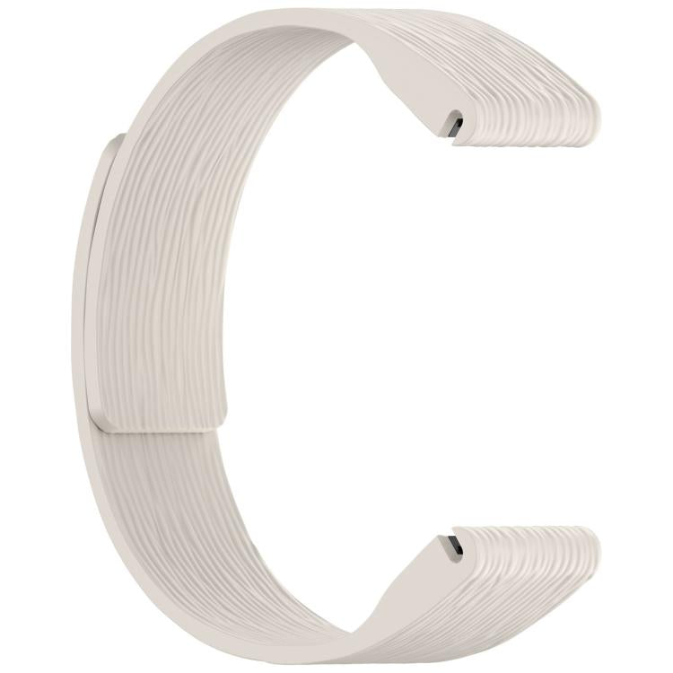 For Garmin 20mm Vertical Striped Magnetic Silicone Quick Release Watch Band