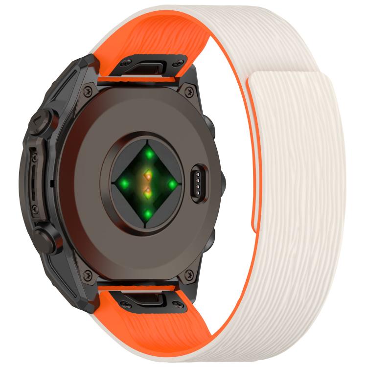 For Garmin 20mm Vertical Striped Magnetic Silicone Quick Release Watch Band