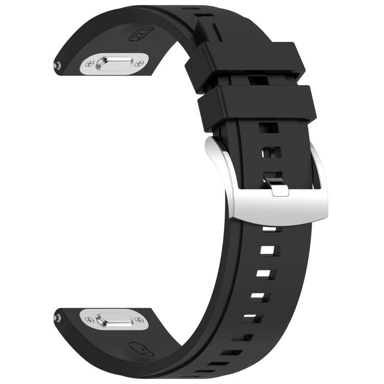 22mm Press Button Quick Release Solid Color Silicone Watch Band
