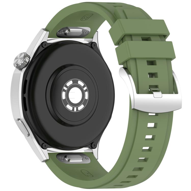22mm Press Button Quick Release Solid Color Silicone Watch Band