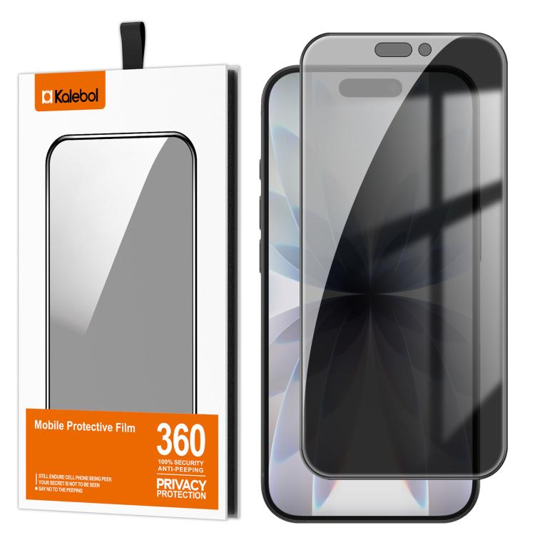 For iPhone 17 Kalebol High-Aluminum Screen-Printed Full-Coverage Black-Border Privacy Tempered Glass Film