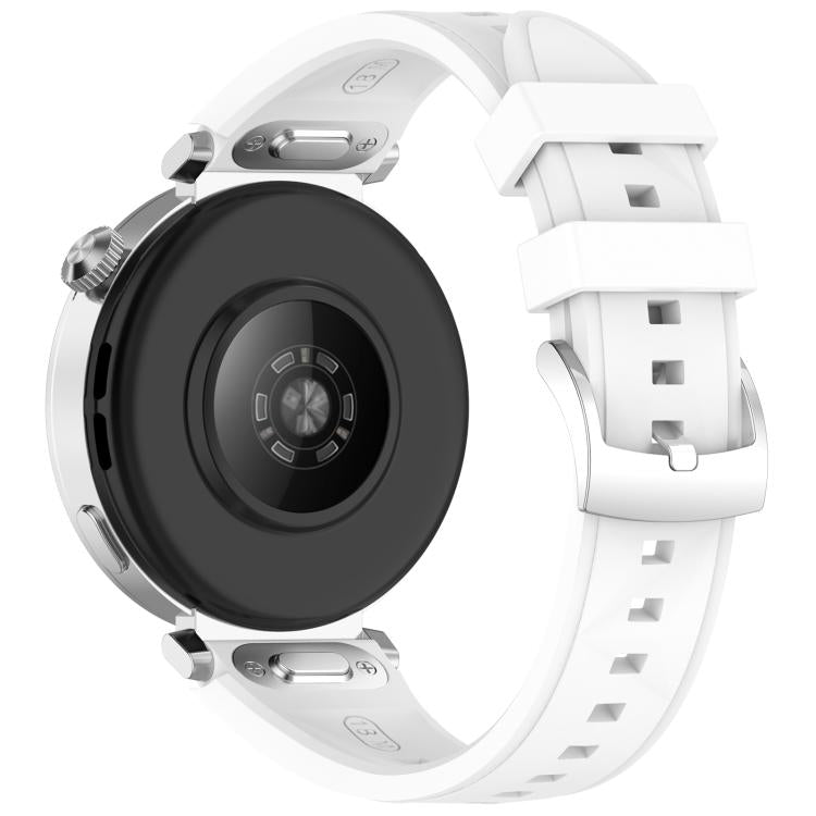 18mm Ice Crystal Texture Press Button Quick Release Silicone Watch Band