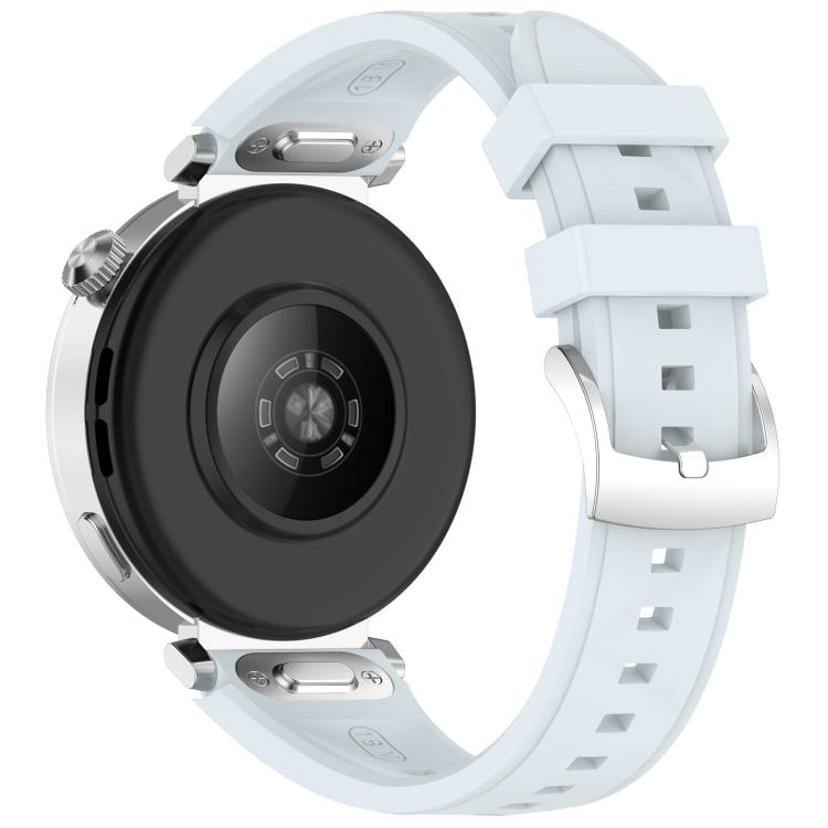 18mm Ice Crystal Texture Press Button Quick Release Silicone Watch Band