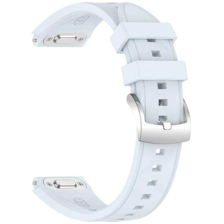 18mm Ice Crystal Texture Press Button Quick Release Silicone Watch Band