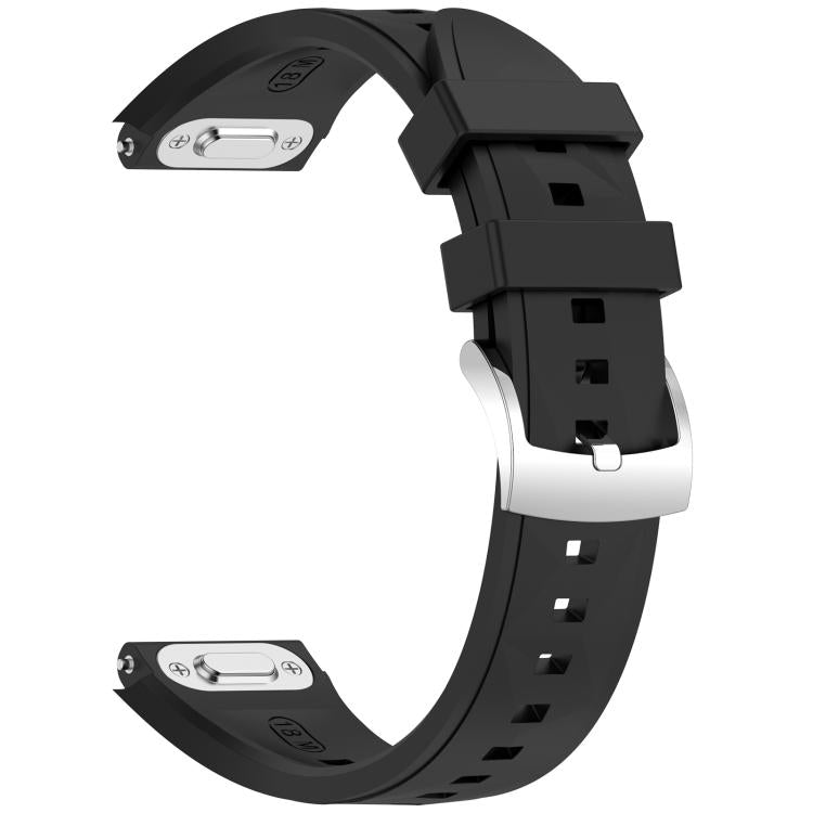 18mm Ice Crystal Texture Press Button Quick Release Silicone Watch Band