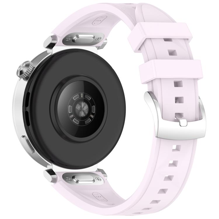 18mm Ice Crystal Texture Press Button Quick Release Silicone Watch Band