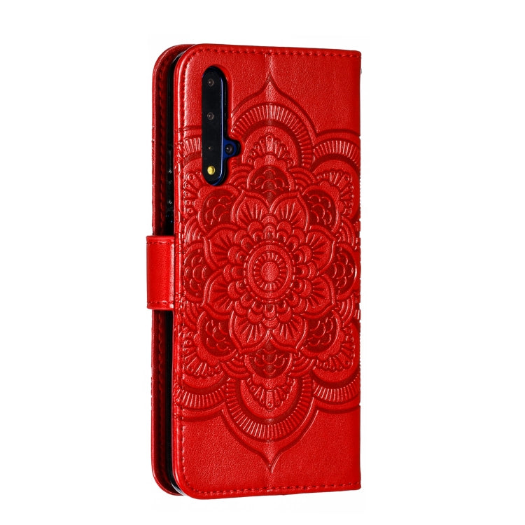 Mandala Embossing Pattern Horizontal Flip Leather Case for Huawei Honor 20 , with Holder & Card Slots & Wallet & Photo Frame &  Lanyard