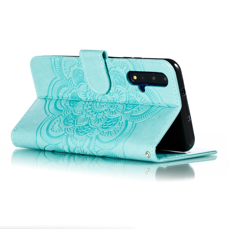 Mandala Embossing Pattern Horizontal Flip Leather Case for Huawei Honor 20 , with Holder & Card Slots & Wallet & Photo Frame &  Lanyard