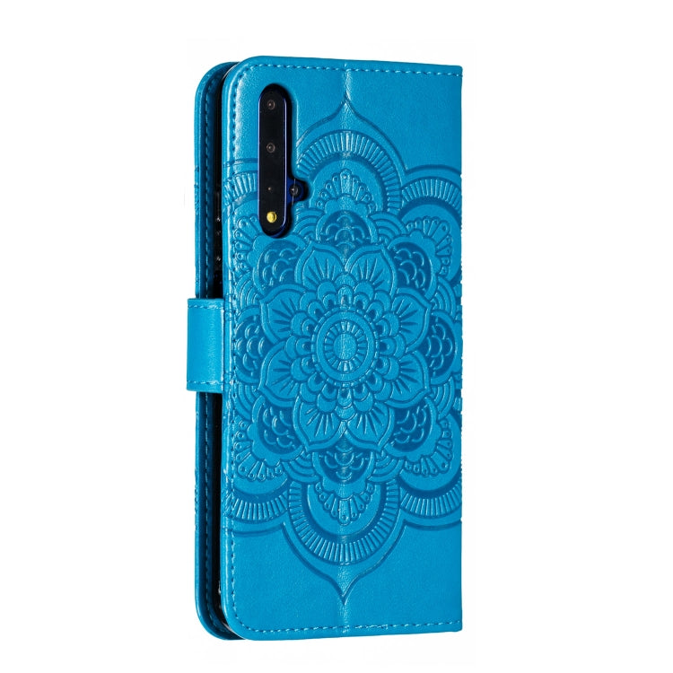 Mandala Embossing Pattern Horizontal Flip Leather Case for Huawei Honor 20 , with Holder & Card Slots & Wallet & Photo Frame &  Lanyard