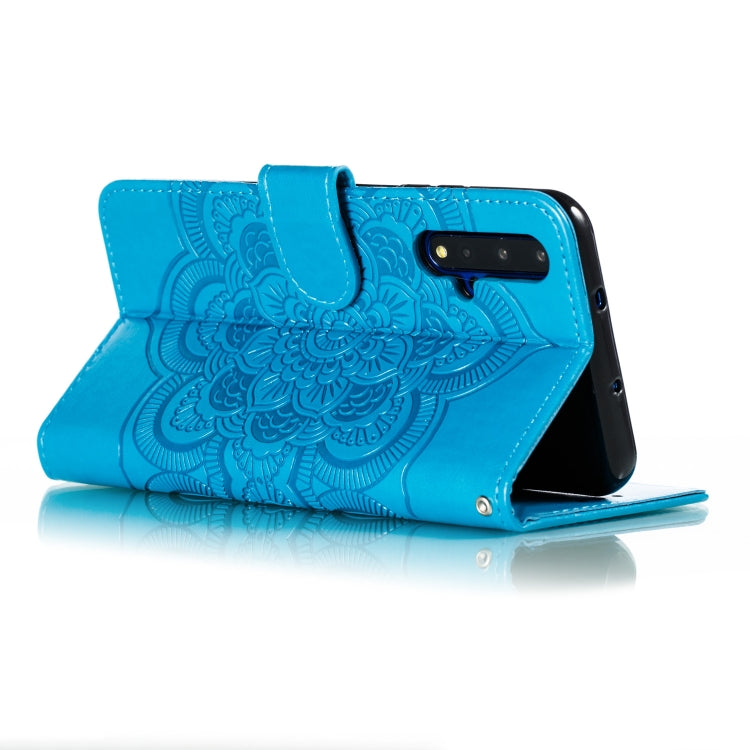 Mandala Embossing Pattern Horizontal Flip Leather Case for Huawei Honor 20 , with Holder & Card Slots & Wallet & Photo Frame &  Lanyard