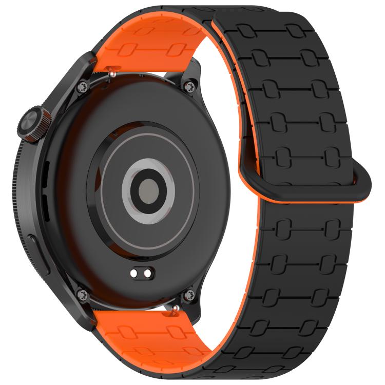 22mm Five Beads Armor Magnetic Silicone Watch Band