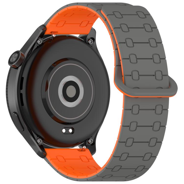 22mm Five Beads Armor Magnetic Silicone Watch Band