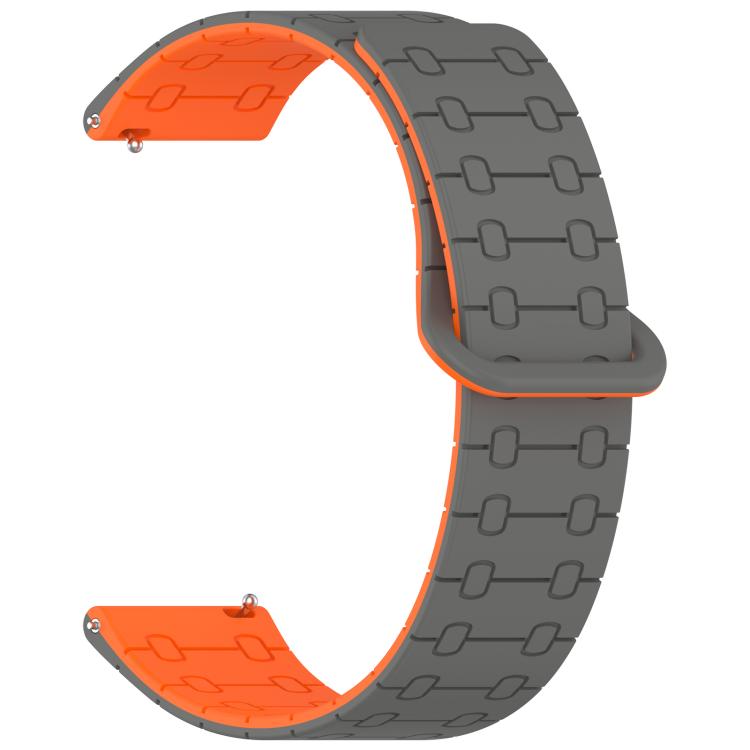 22mm Five Beads Armor Magnetic Silicone Watch Band