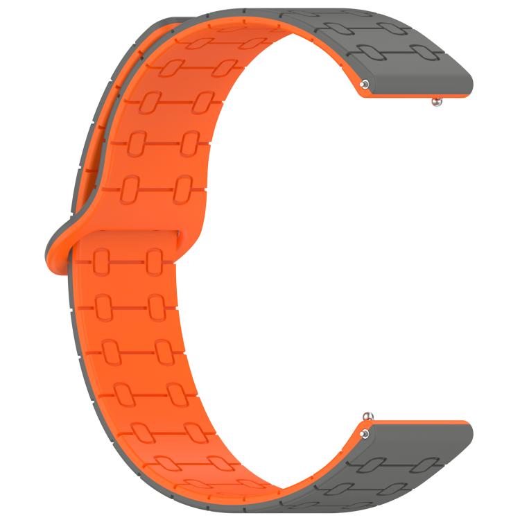 22mm Five Beads Armor Magnetic Silicone Watch Band