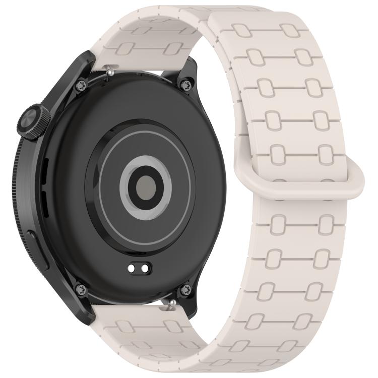 22mm Five Beads Armor Magnetic Silicone Watch Band