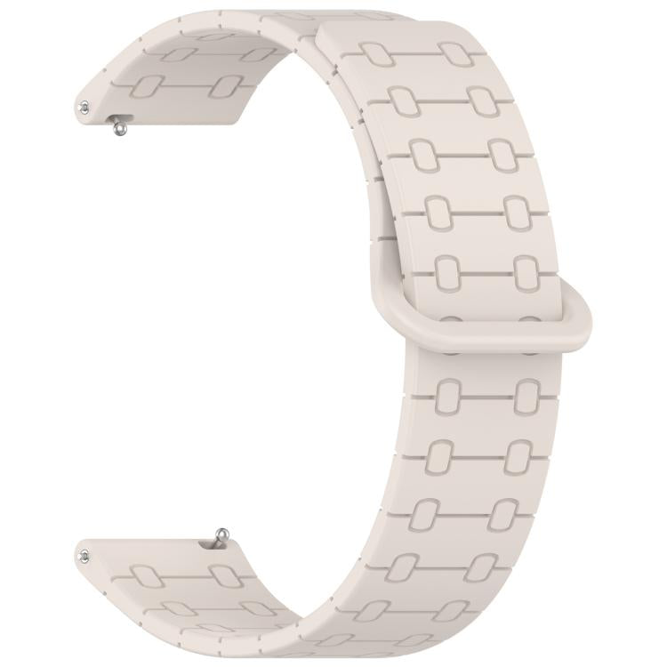 22mm Five Beads Armor Magnetic Silicone Watch Band