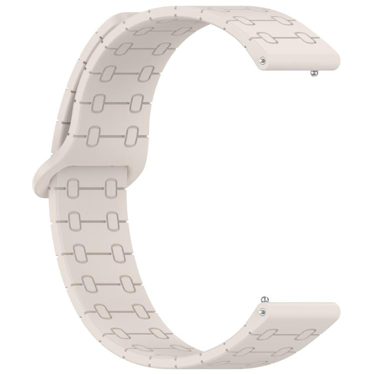 22mm Five Beads Armor Magnetic Silicone Watch Band
