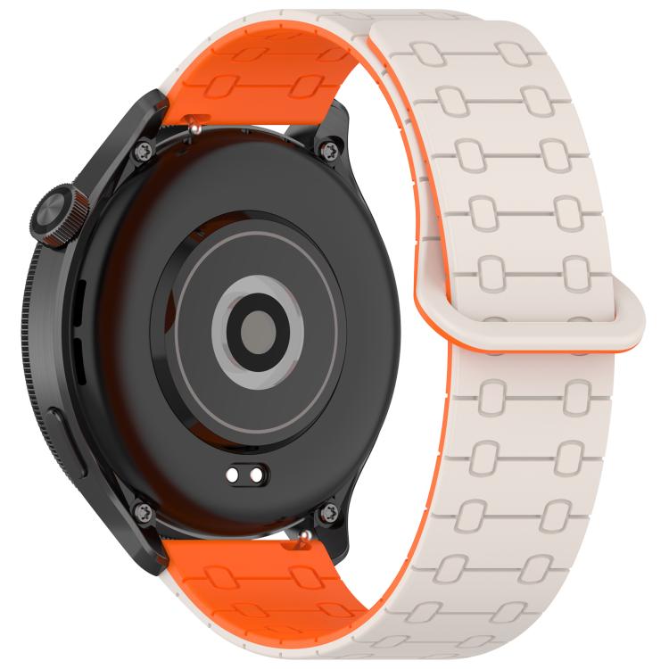 22mm Five Beads Armor Magnetic Silicone Watch Band
