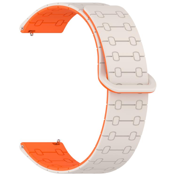 22mm Five Beads Armor Magnetic Silicone Watch Band